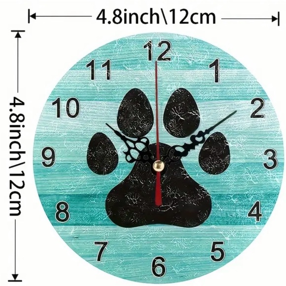 Paw Print Clock NWT - Picture 3 of 4